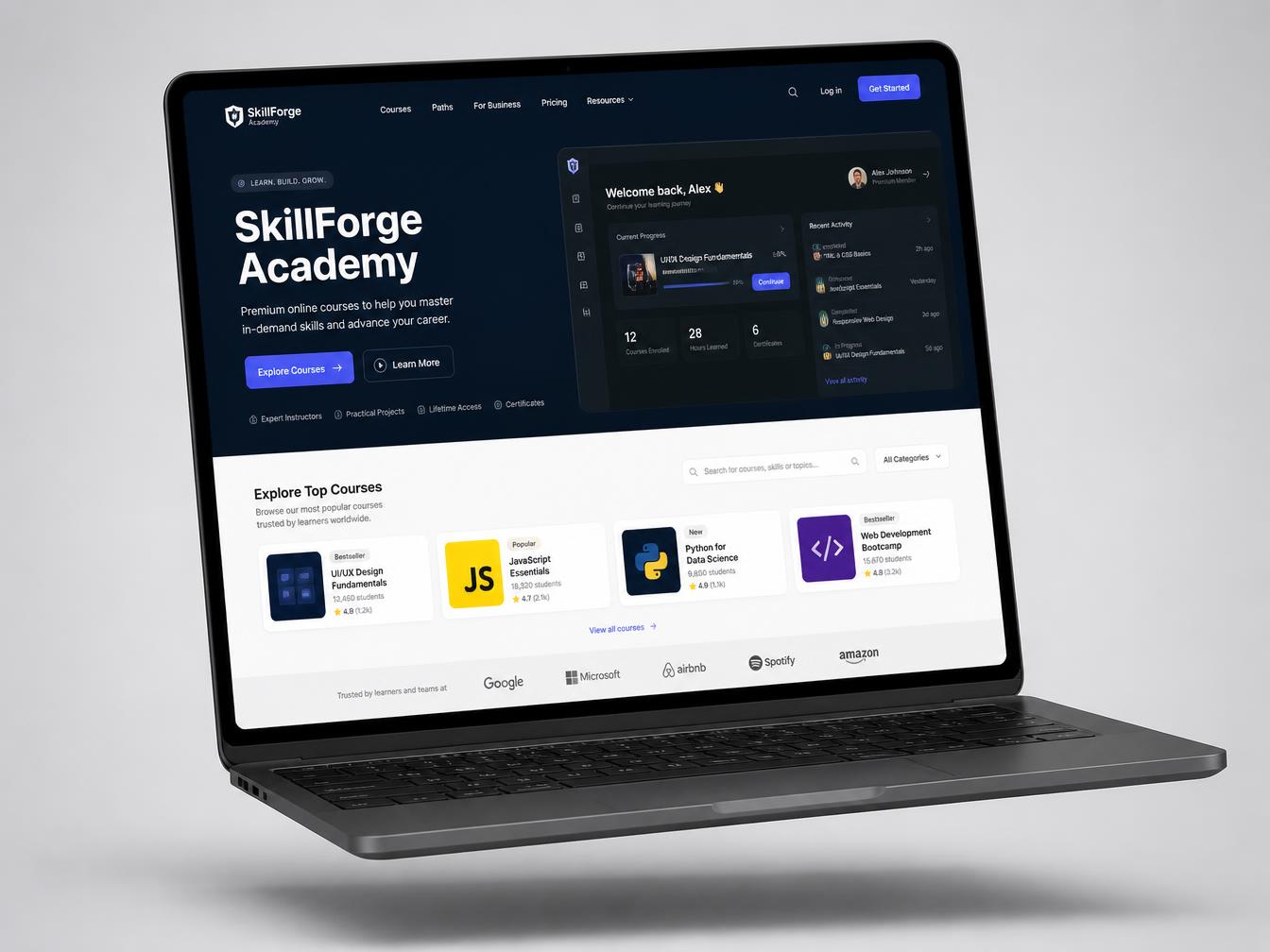SkillForge Academy — Tech Course Platform