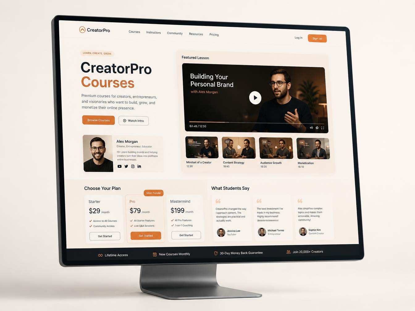 CreatorPro Courses — Creator Education Site
