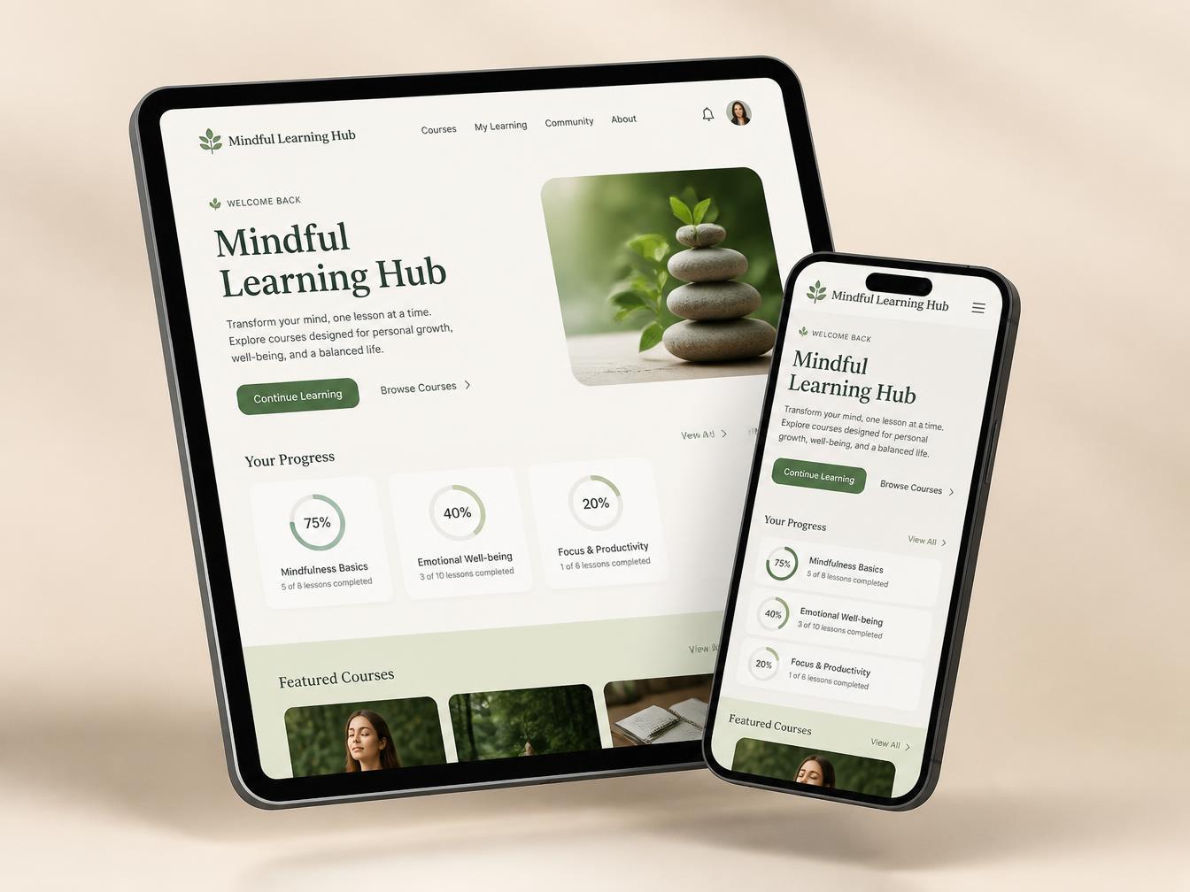 Mindful Learning Hub — Wellness Course Platform