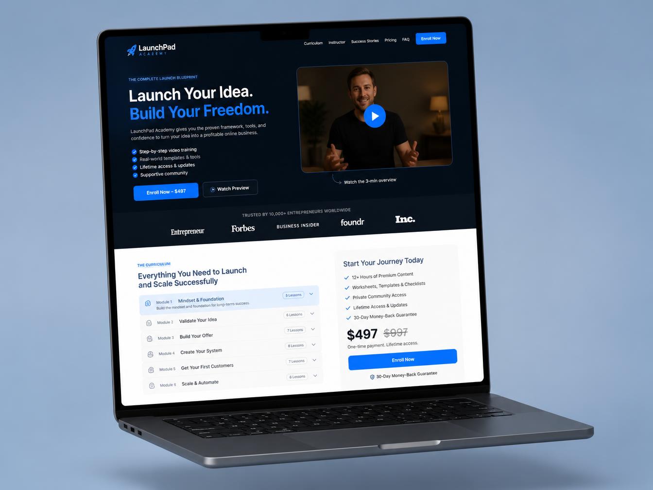 LaunchPad Academy — High-Converting Course Sales Page